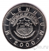 Либерия 5 долларов 2000 Год змеи