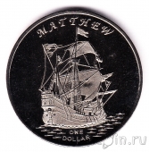 Остров Гилберт 1 доллар 2015 Корабль