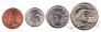 Сингапур набор 4 монеты 1968-1984
