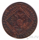 Австро-Венгерская Империя 30 крейцеров 1807 (A)