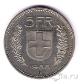 Швейцария 5 франков 1988