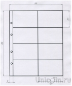 Лист (формат Optima) для коинкарт на 8 ячеек (СОМС)