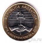 Аргентина 2 песо 2016 200 лет независимости