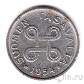 Финляндия 1 марка 1954