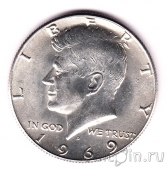 США 1/2 доллара 1969 (D)