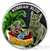 Руанда 500 франков 2011 Русская голубая кошка