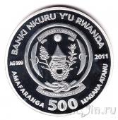 Руанда 500 франков 2011 Дендробиум последующий