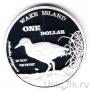 Остров Уэйк 1 доллар 2015 Полосатый пастушок
