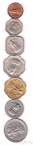 Индия набор 7 монет 