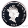 Соломоновы острова 25 долларов 2005 Линкор «Миссури»