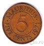 Маврикий 5 центов 1971