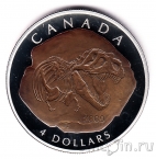 Канада 4 доллара 2009 Тиранозавр