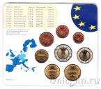 Германия набор евро 2004 в буклете (J)