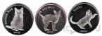Остров Строма набор 3 монеты 1 фунт 2016 Кошки