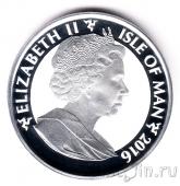 Остров Мэн 1 унция серебра 2016 Ангел