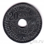 Тунис 20 сантимов 1942