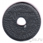 Тунис 20 сантимов 1942