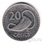 Фиджи 20 центов 1990