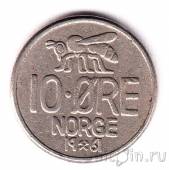 Норвегия 10 оре 1959-73 Пчела