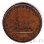 Нью Брунсвик (Канада) токен 1 пенни 1843