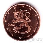 Финляндия 1 евроцент 2006