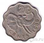 Свазиленд 20 центов 1986