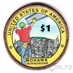 США 1 доллар 2015 Мохоки (цветная)