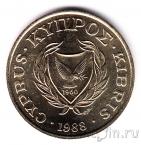 Кипр 20 центов 1988