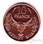 Мадагаскар 10 франков 2003 Обезьяна