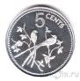 Белиз 5 центов 1981 Вилохвостый королевский тиранн (серебро)