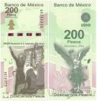 Мексика 100 и 200 песо 2010 Независимость и Революция