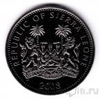 Сьерра-Леоне набор 4 монеты 1 доллар 2008 Ночные животные