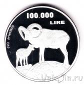 Остров Таволара 100000 лир 2017 Муфлон