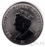 Британские Виргинские острова 1 доллар 2017 Королева Елизавета