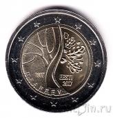 Эстония 2 евро 2017 100 лет независимости