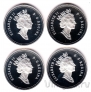 Канада набор 4 монеты 50 центов 1996 Зверята