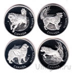 Канада набор 4 монеты 50 центов 1997 Собаки