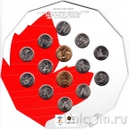 Канада набор 14 монет 2007-2010 Олимпиада в Ванкувере (в буклете)