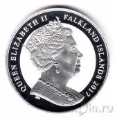 Фолклендские острова 1 крона 2017 Британия правит волнами