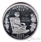 США 25 центов 2003 Alabama (S, серебро)