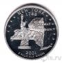 США 25 центов 2001 New York (S, серебро)