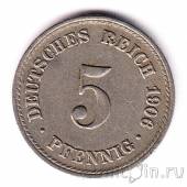 Германская Империя 5 пфеннигов 1906 (A)