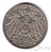 Германская Империя 5 пфеннигов 1908 (Е)