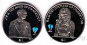 Брит. Виргинские острова 1 доллар 2013 Рождения Принца Джорджа (цветные)