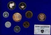 Австрия набор 7 монет + 2 жетона 1988