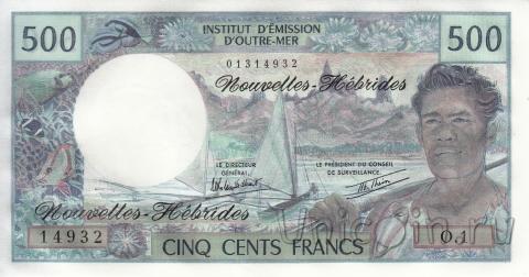 Новые Гебриды 500 франков 1970-1981