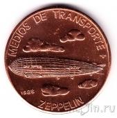Куба 1 песо 1988 Цеппелин (дирижабль)