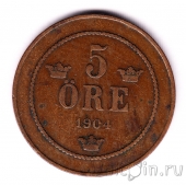 Швеция 5 оре 1904