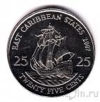 Восточно-Карибские территории 25 центов 2007