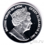 Британские Виргинские острова 10 долларов 2017 Королева Елизавета (серебро)
